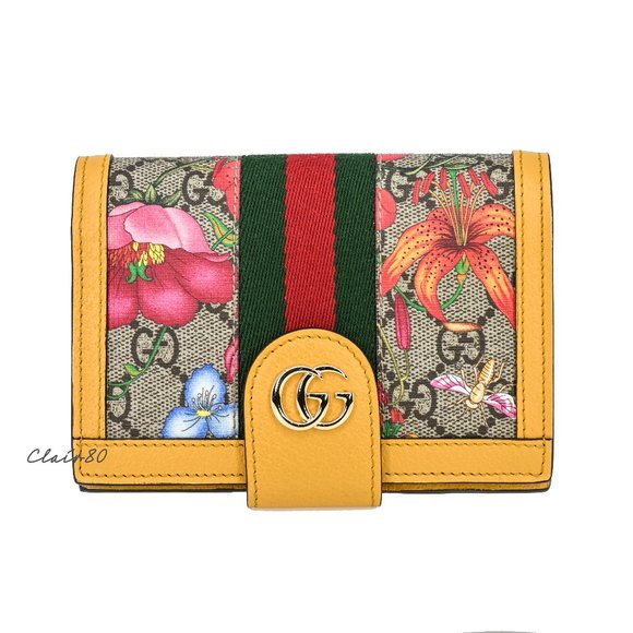 Gucci Handbags - Gucci 598914 GG Supreme Flora Passport Holder